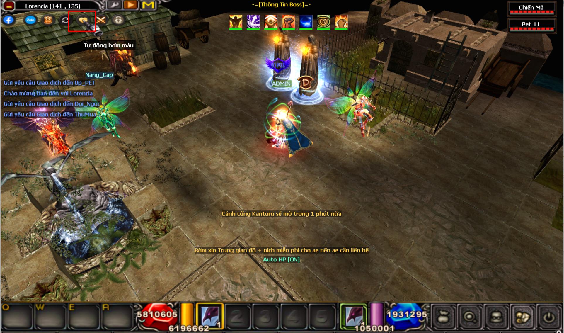 Tính Năng Auto Bơm Máu